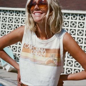 Salty Blonde Cut Off Tank Top